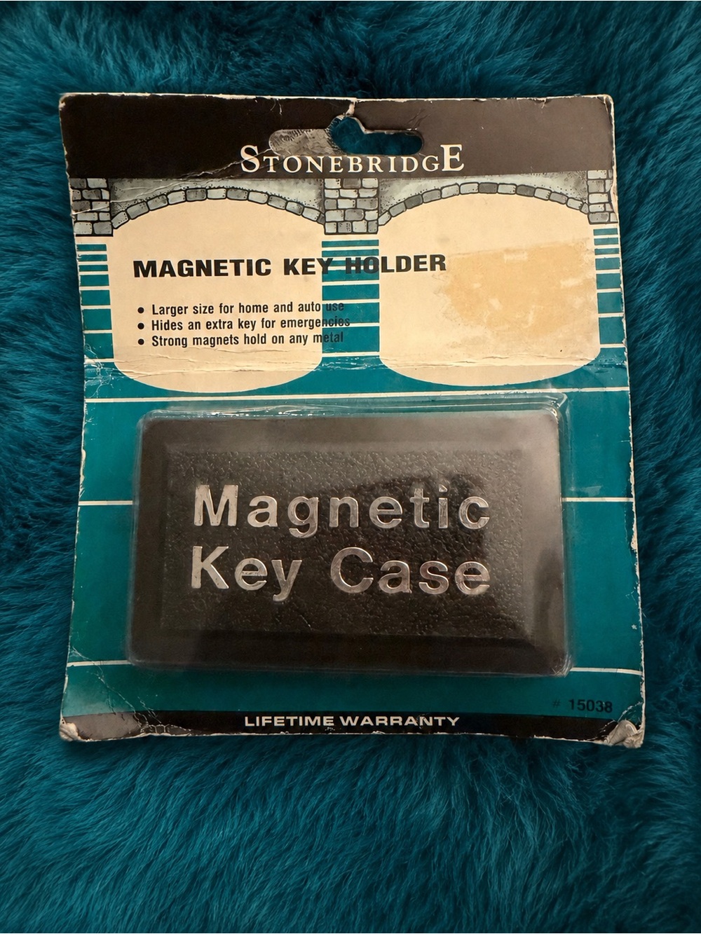 Vintage Stonebridge Magnetic Key Case #15038 NOS Sealed Made in USA 1970s -Black